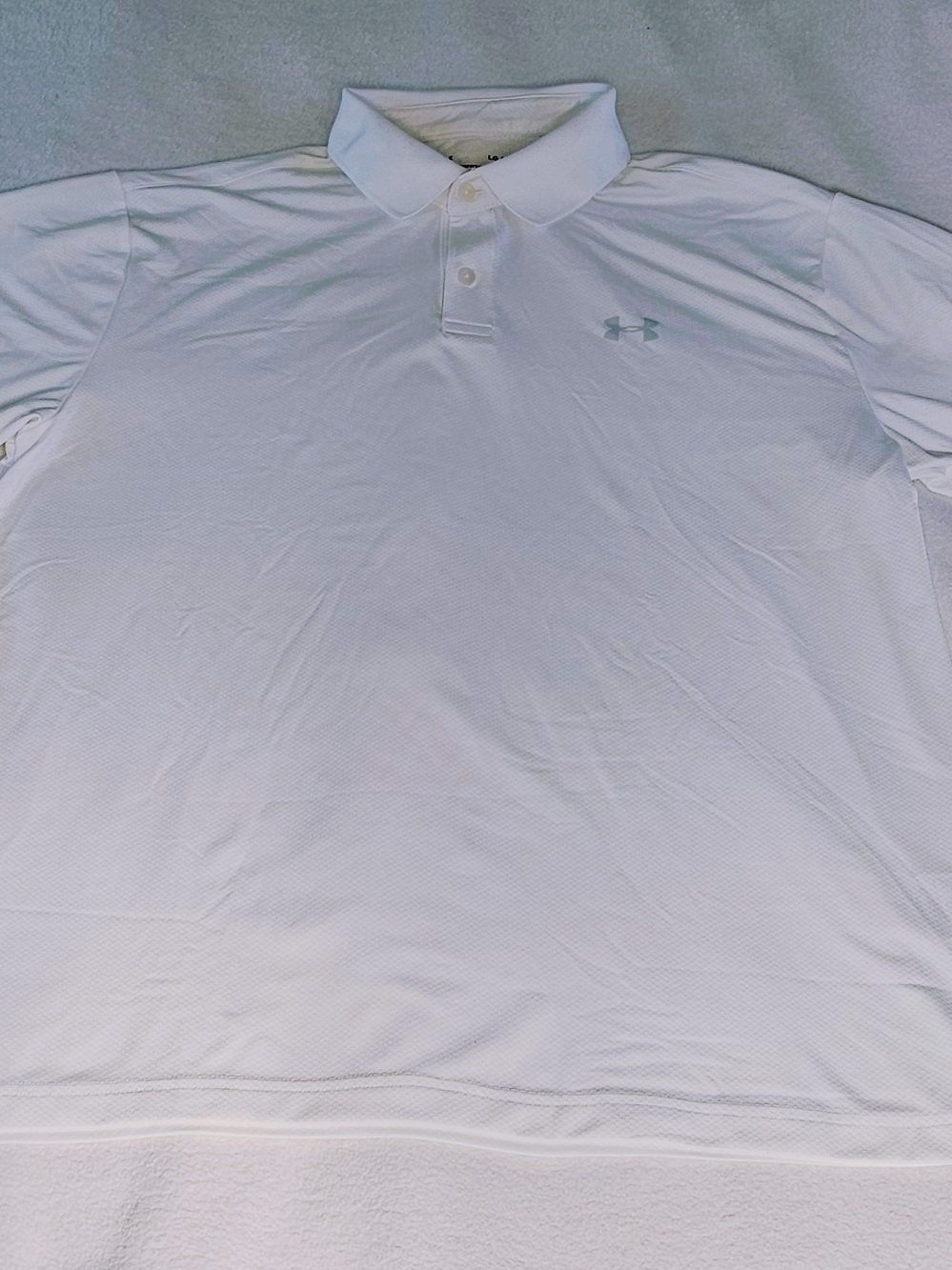 Under Armour White Men's Polo with Subtle Logo